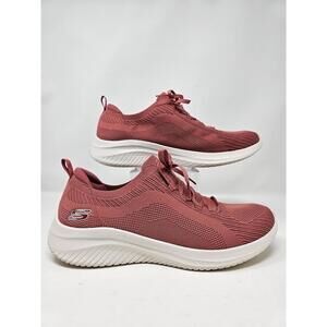 Skechers Ultra Flex 3.0 149854 Womens Size 12 Beige Knit Running Shoes Sneakers